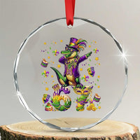 Funny Mardigator Alligator Six Seven Meme Crystal Glass Ornament Mardi Gras Gifts