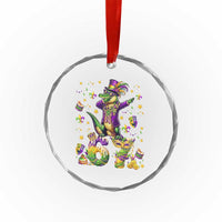 Funny Mardigator Alligator Six Seven Meme Crystal Glass Ornament Mardi Gras Gifts
