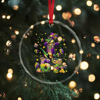 Funny Mardigator Alligator Six Seven Meme Crystal Glass Ornament Mardi Gras Gifts
