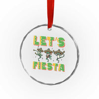 Funny Mariachi Frog Guitar Fiesta Crystal Glass Ornament Cinco De Mayo Gift