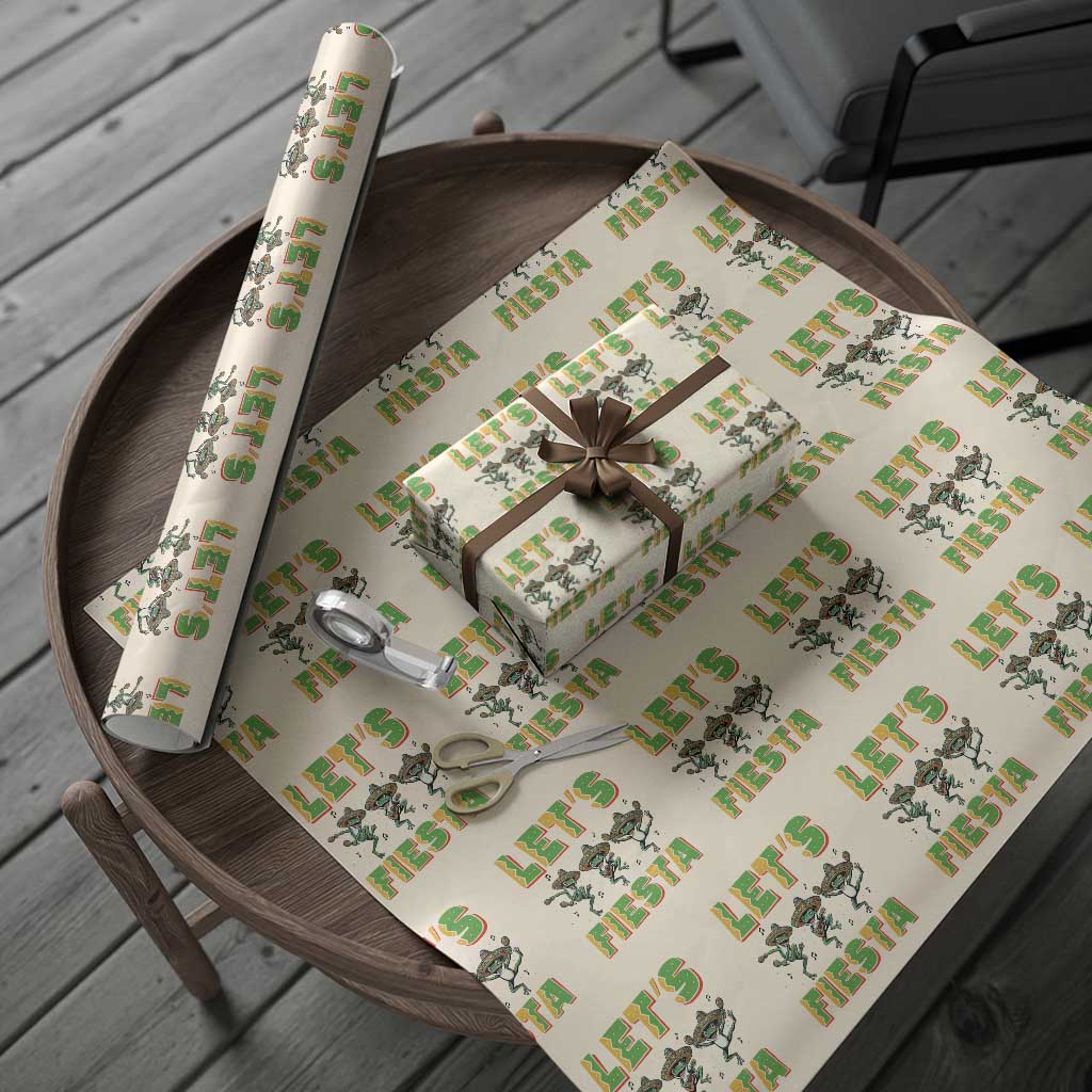Funny Mariachi Frog Guitar Fiesta Wrapping Paper Roll Cinco De Mayo Gift
