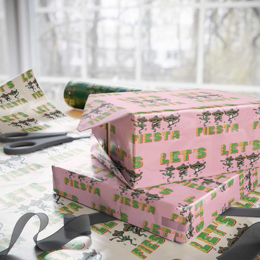 Funny Mariachi Frog Guitar Fiesta Wrapping Paper Roll Cinco De Mayo Gift