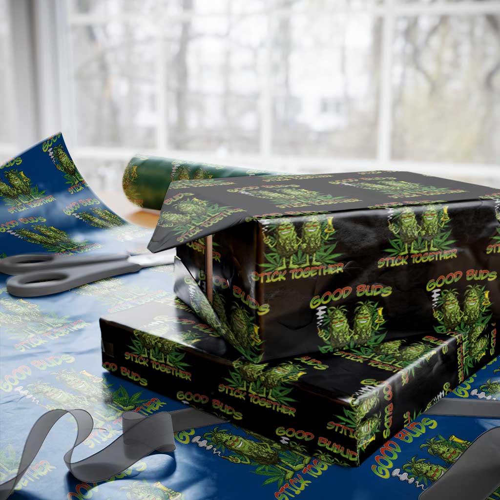 Funny Marijuana Wrapping Paper Roll Good Buds Stick Together Couples 420 Weed Cannabis - Wonder Print Shop