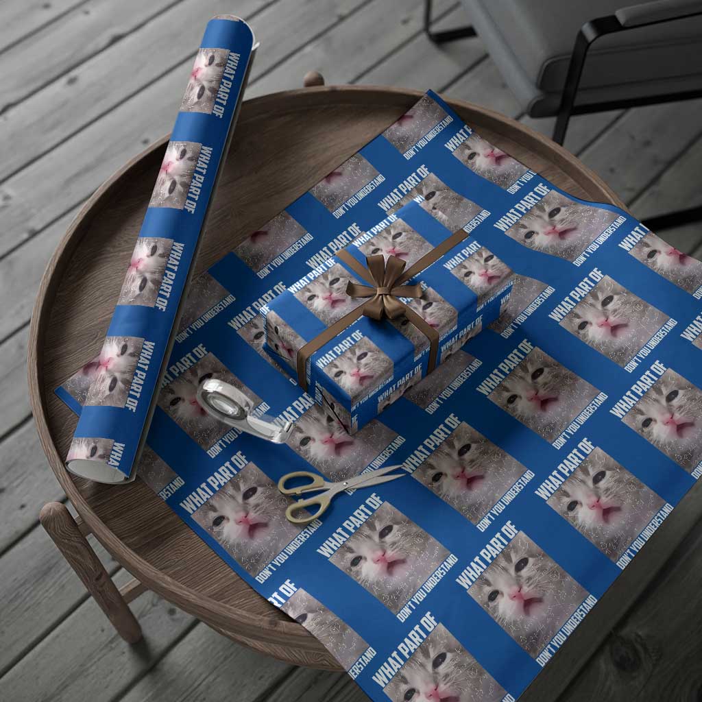 Funny Math Cat Lover Wrapping Paper Roll What Part Of Do Not You Understand - Wonder Print Shop