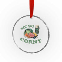Funny Me So Corny Crystal Glass Ornament Corned Beef And Cabbage Beer St Patrick's Day Drinking - Wonder Print Shop