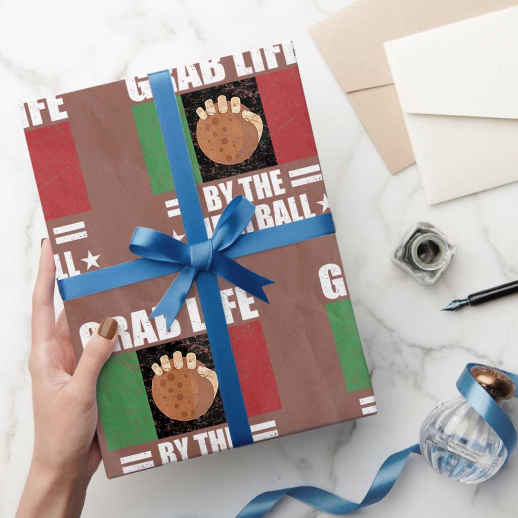 Funny Meatball Wrapping Paper Roll Italian Food Italy Flag - Wonder Print Shop