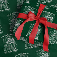 Funny Mechanic Jesus Holy Trinity Air Fuel Spark Wrapping Paper Roll Christian Car Lover Humor Gift for Gearheads