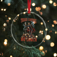 Funny Medieval Knight Worker Meme Crystal Glass Ornament Three Coffees No Lunch Valkyrie Coffee Lover