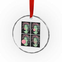 Funny Medusa Blowing Bubble Gum Crystal Glass Ornament Greek Mythology Pop Art Gift
