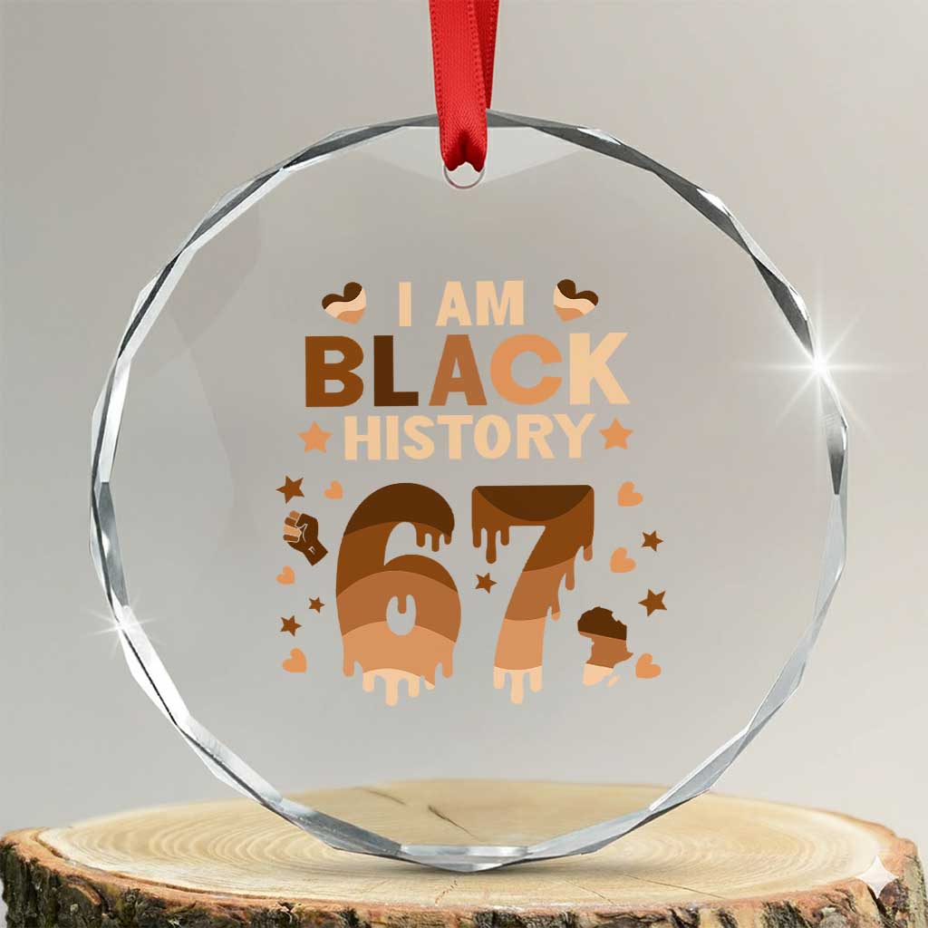 Funny Melanin Six Seven Meme Crystal Glass Ornament African American Gift - Wonder Print Shop