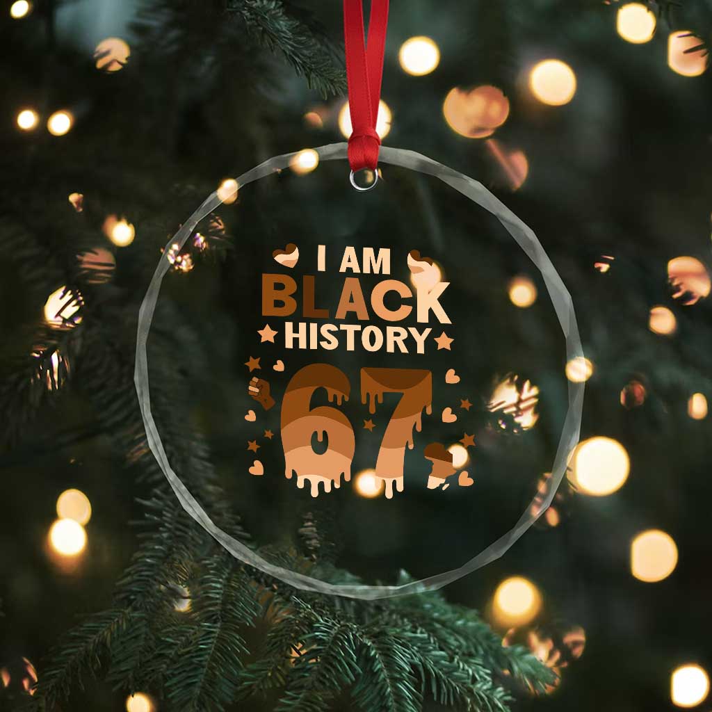 Funny Melanin Six Seven Meme Crystal Glass Ornament African American Gift - Wonder Print Shop