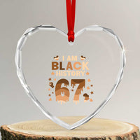 Funny Melanin Six Seven Meme Heart Crystal Glass Ornament African American Gift - Wonder Print Shop