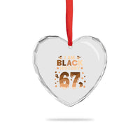Funny Melanin Six Seven Meme Heart Crystal Glass Ornament African American Gift - Wonder Print Shop