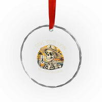 Funny Melanoma Cancer Awareness Graphic Crystal Glass Ornament Save Your Skin