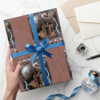 Funny Meme Hold Your Horses Wrapping Paper Roll Vintage 90s Style Bootleg Graphic - Wonder Print Shop
