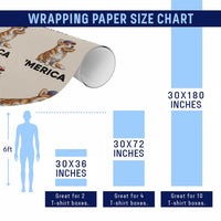 Funny Merica Corgi Lover 4th Of July Wrapping Paper Roll Patriotic Dog Gift