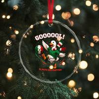 Funny Merlin the Duck Mexico Soccer Supporter Crystal Glass Ornament El Pato Del Partido Goooool Football Fans