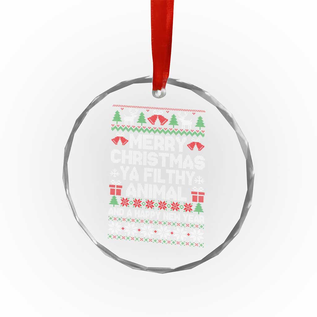 Funny Merry Christmas And A Happy New Year Crystal Glass Ornament Christmas Movie - Wonder Print Shop