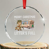 Funny Merry Christmas Litter's Full Cat Parody Crystal Glass Ornament Xmas Movie - Wonder Print Shop