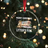 Funny Merry Christmas Litter's Full Cat Parody Crystal Glass Ornament Xmas Movie - Wonder Print Shop