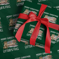 Funny Merry Christmas Litter's Full Cat Parody Wrapping Paper Roll Xmas Movie - Wonder Print Shop