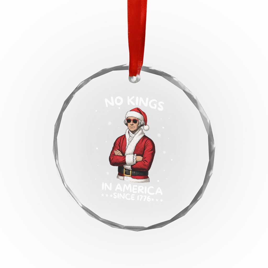 Funny Merry No Kings Since 1776 George Washington Crystal Glass Ornament Christmas Gift TS12