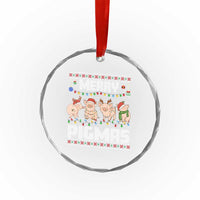 Funny Merry Pigmas Crystal Glass Ornament Christmas Pig Ugly Sweater Gift - Wonder Print Shop