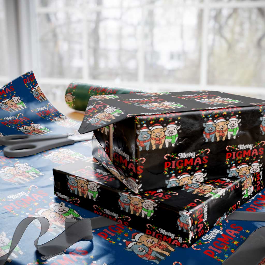 Funny Merry Pigmas Wrapping Paper Roll Christmas Pigs Farm Gift - Wonder Print Shop