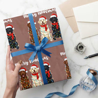 Funny Merry Woofmas Wrapping Paper Roll Labrador Funny Xmas Dog Lover Gift - Wonder Print Shop