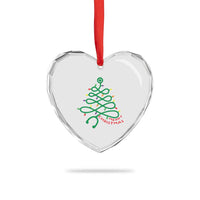 Funny Merry Xmas Nurse Heart Crystal Glass Ornament Stethoscope Xmas Tree - Wonder Print Shop