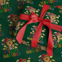 Funny Mexican Cat Christmas Wrapping Paper Roll Feliz Navidad Sombrero Kitty Xmas - Wonder Print Shop