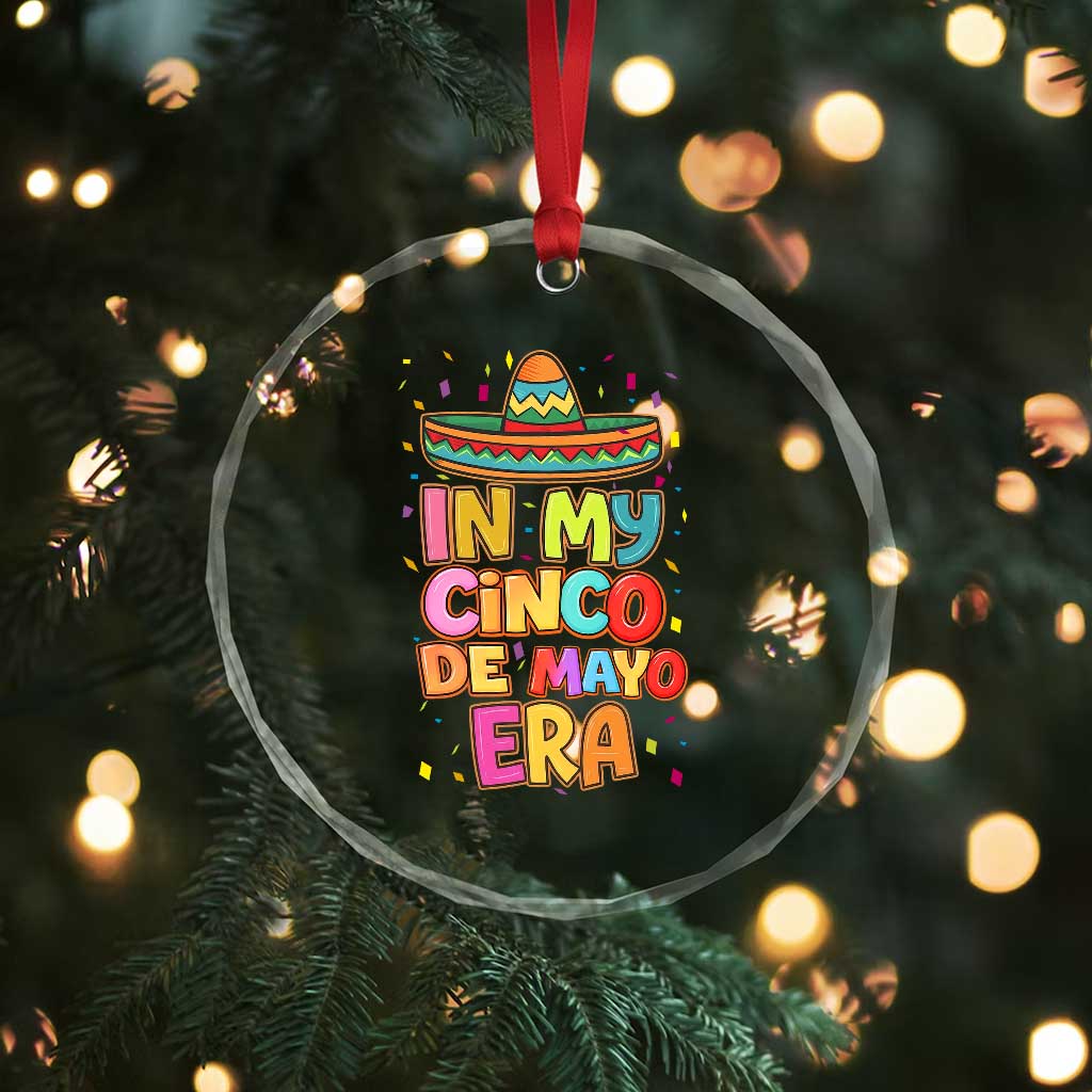 Funny Mexican Fiesta Party Crystal Glass Ornament In My Cinco De Mayo Era