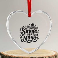 Funny Mexican Party Gift Heart Crystal Glass Ornament Single De Mayo Squad