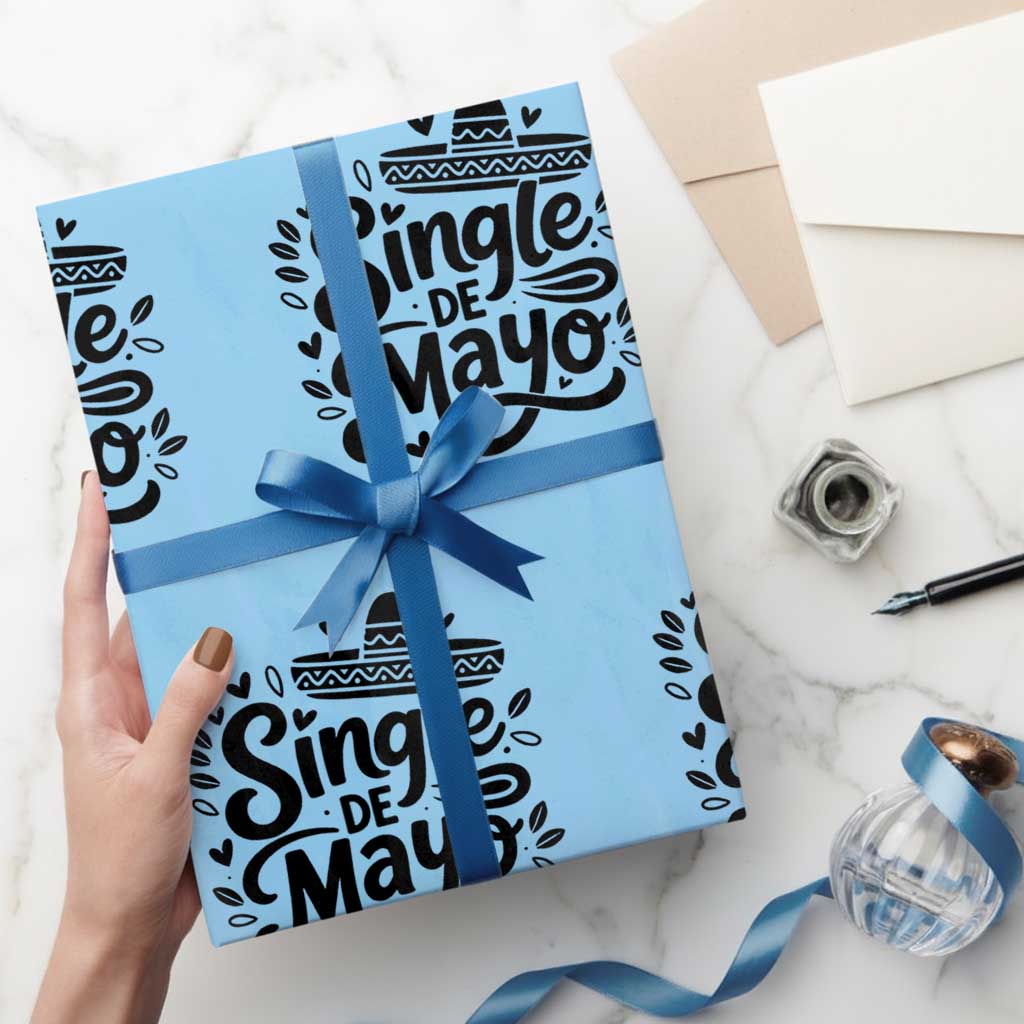 Funny Mexican Party Gift Wrapping Paper Roll Single De Mayo Squad