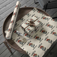 Funny Mexican Racoon Taco Christmas Wrapping Paper Roll On The Naughty List And I Regret Nothing - Wonder Print Shop