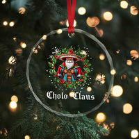Funny Mexican Santa Crystal Glass Ornament Cholo Claus Christmas in Mexico TS02
