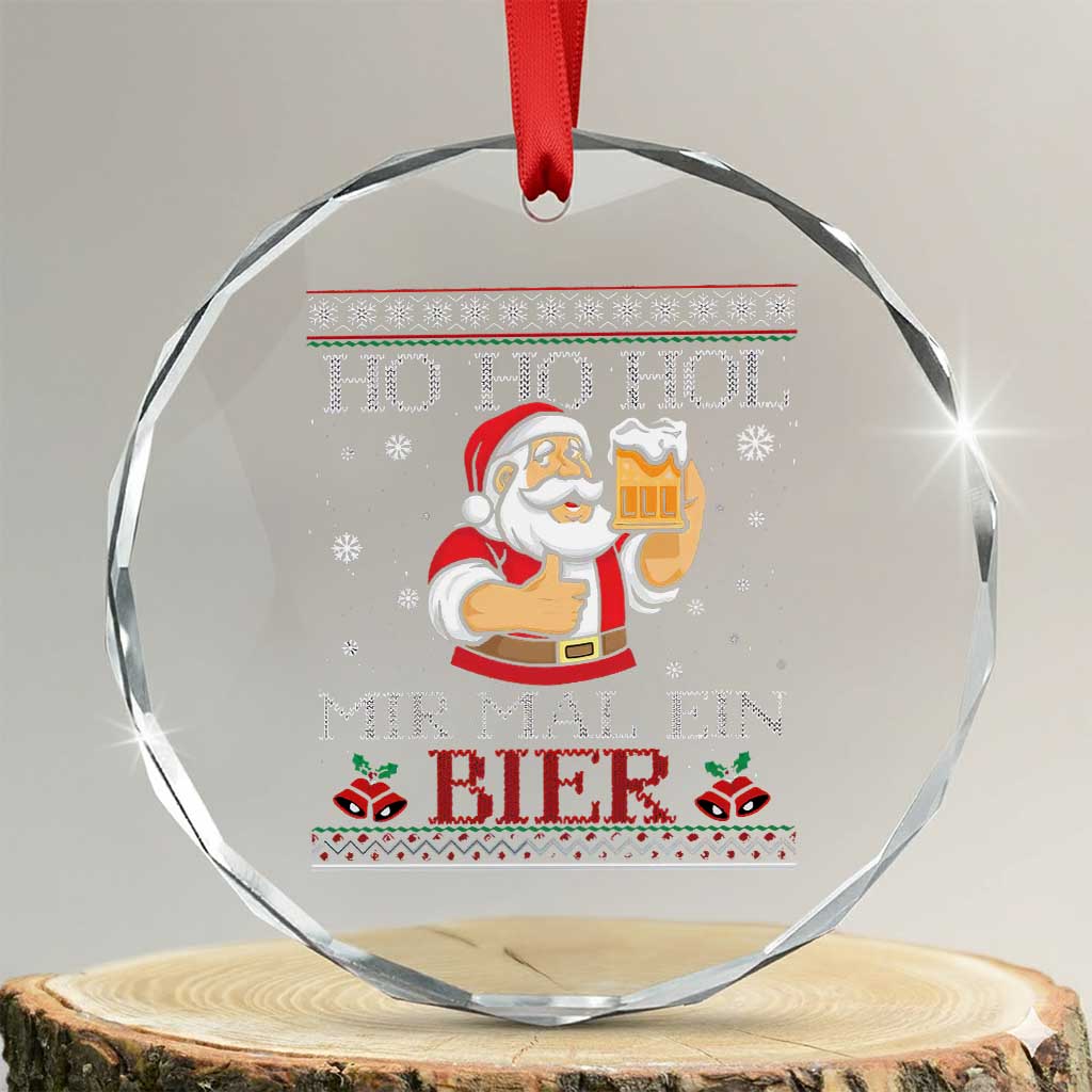 Funny Mexican Santa Drinking Crystal Glass Ornament Ho Ho Hol Mir Mal Ein Bier Hold Me A Beer Xmas Party TS02