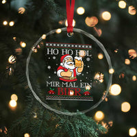 Funny Mexican Santa Drinking Crystal Glass Ornament Ho Ho Hol Mir Mal Ein Bier Hold Me A Beer Xmas Party TS02