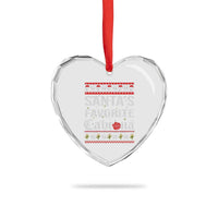 Funny Mexican Ugly Xmas Heart Crystal Glass Ornament Santa's Favorite Cabrona Xmas Party Gift - Wonder Print Shop