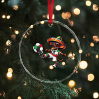 Funny Mexican Xolo Dog Playing Soccer Crystal Glass Ornament Football Fan Gift