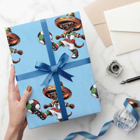 Funny Mexican Xolo Dog Playing Soccer Wrapping Paper Roll Football Fan Gift