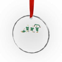 Funny Mexico Merlin the Duck Playing Soccer Graphic Crystal Glass Ornament Mexican Spirit Football Fans Cheer