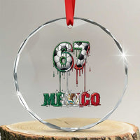 Funny Mexico Soccer 67 Meme Crystal Glass Ornament Chicano Soccer Lovers