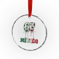 Funny Mexico Soccer 67 Meme Crystal Glass Ornament Chicano Soccer Lovers