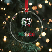 Funny Mexico Soccer 67 Meme Crystal Glass Ornament Chicano Soccer Lovers