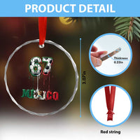 Funny Mexico Soccer 67 Meme Crystal Glass Ornament Chicano Soccer Lovers