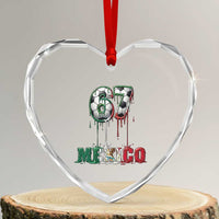 Funny Mexico Soccer 67 Meme Heart Crystal Glass Ornament Chicano Soccer Lovers