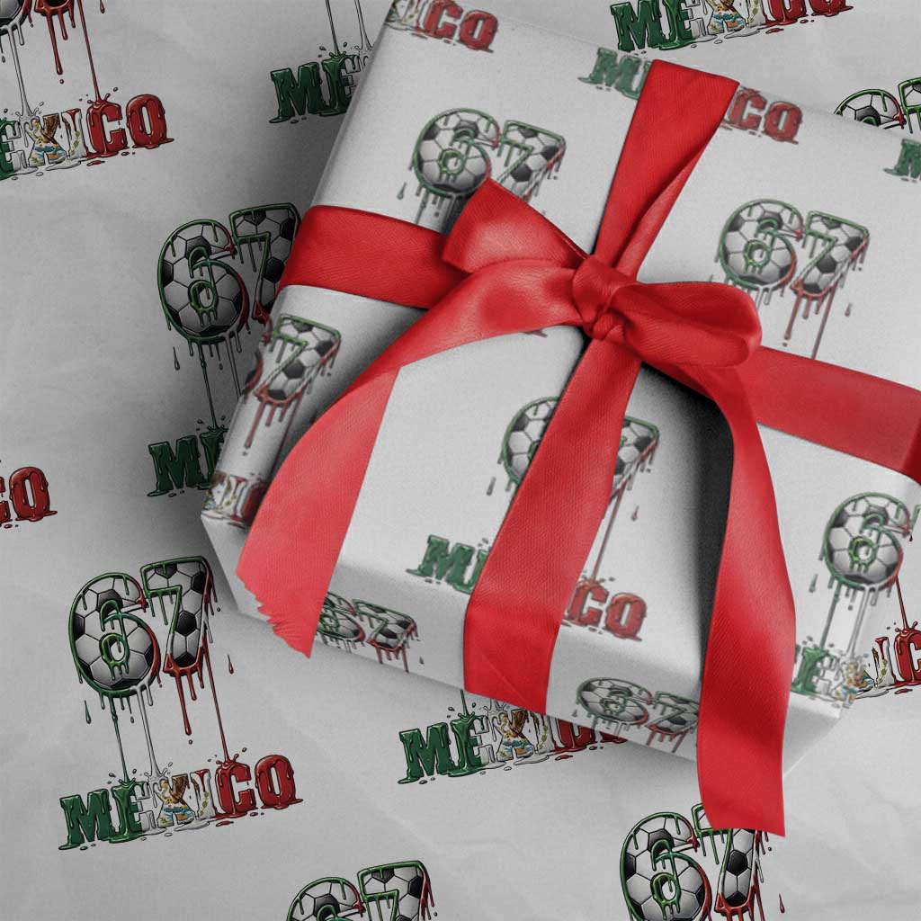 Funny Mexico Soccer 67 Meme Wrapping Paper Roll Chicano Soccer Lovers