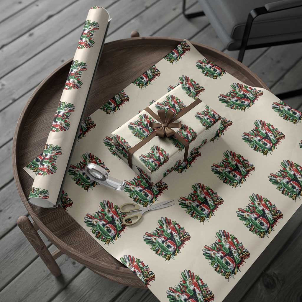 Funny Mexico Soccer Wrapping Paper Roll Six Seven Meme Trending Gift
