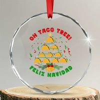 Funny Mexico Xmas Crystal Glass Ornament Oh Taco Tree Tacos Lover TS09